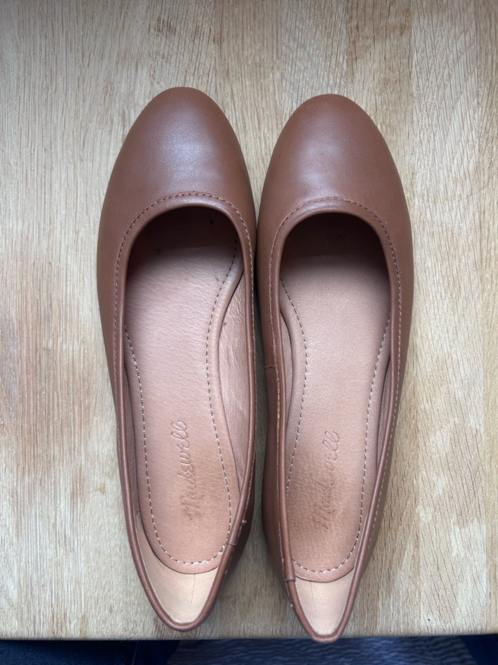 Madewell Chestnut Brown Rounded Ballet Flats